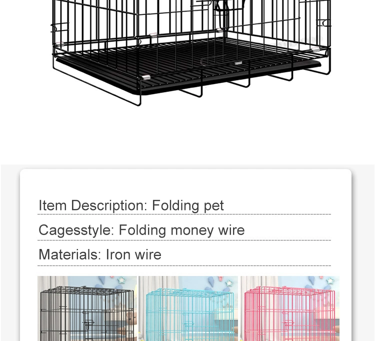 Foldable Double Door Pet House Cat Dog Cage