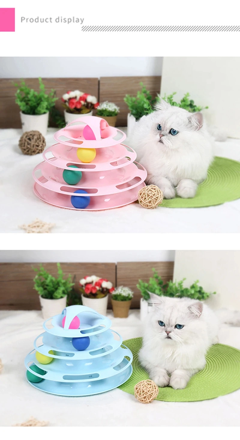 Funny Turntable Crazy Ball Disk Interactive Cat Toys for Pet Products