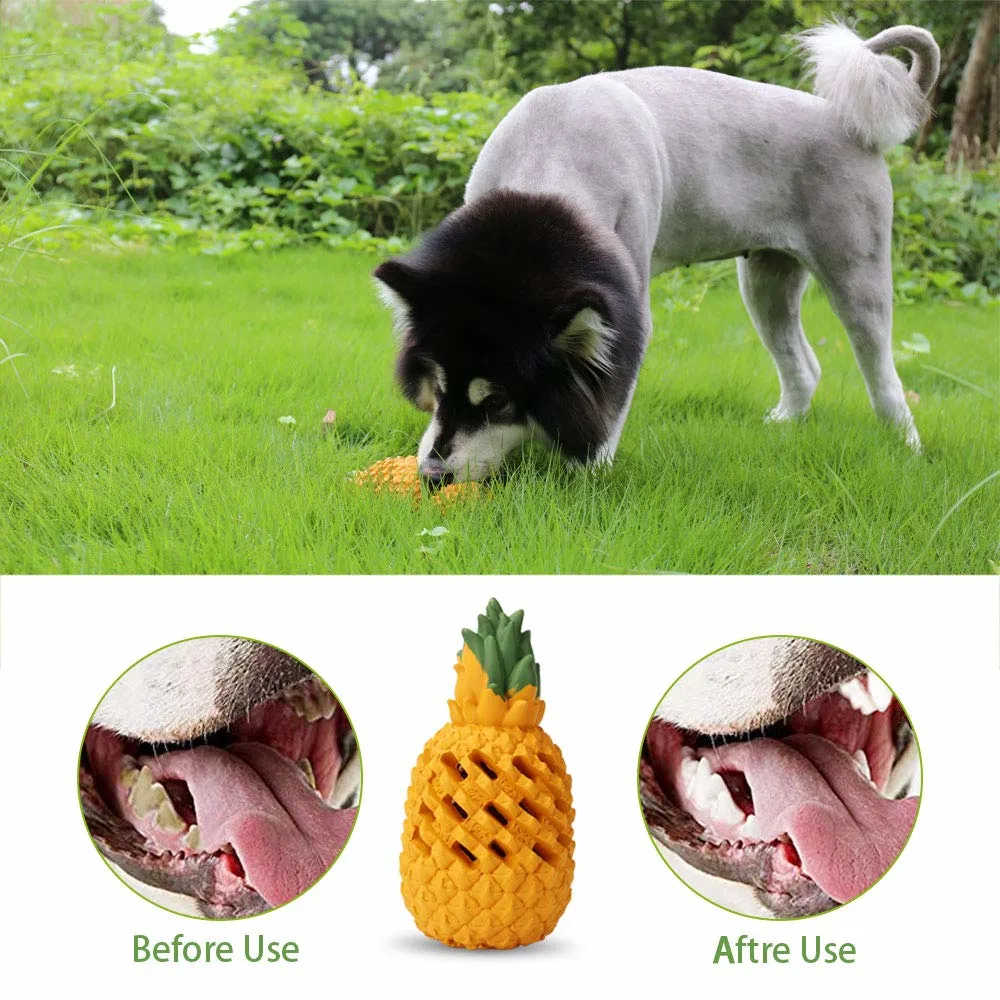 Pineapple Dog Chew Toys for Aggressive Chewer, Tough Dog Dental Chews Toy