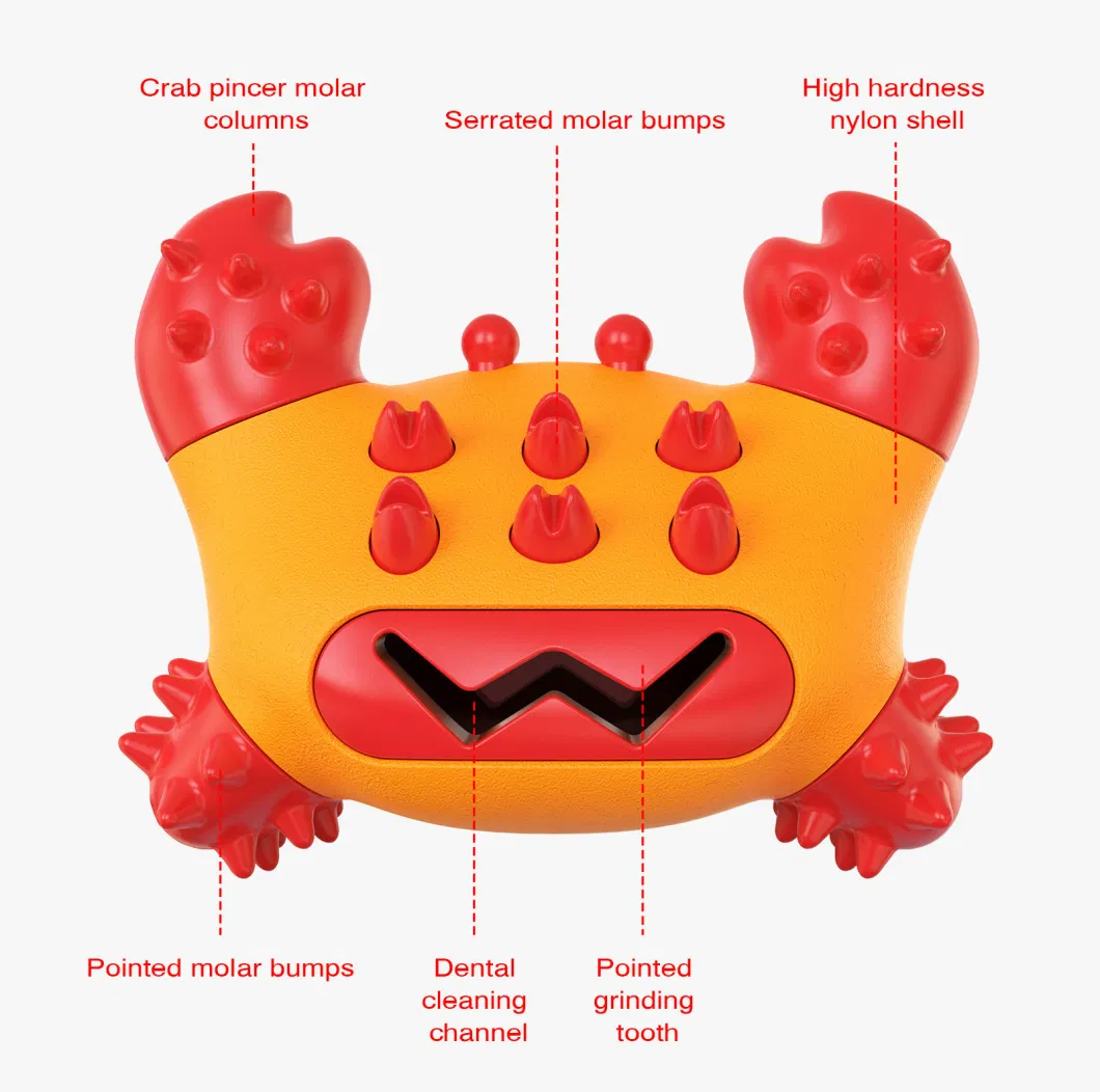 Multifunctional Crab Dog Toy Molar Stick Anti-Bite Extreme Chewers Wbb17958