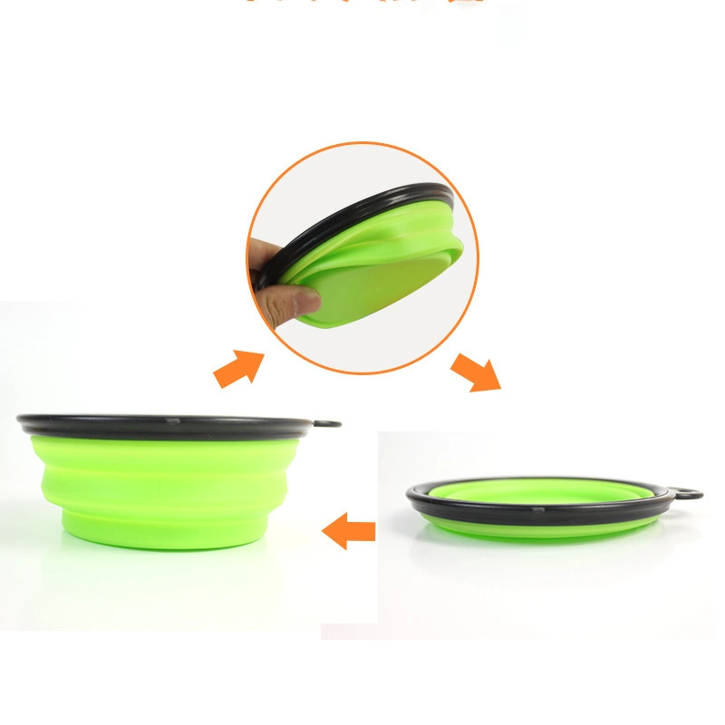 Travel Portable Foldable Silicone Pet Dog Food Feeding Bowl