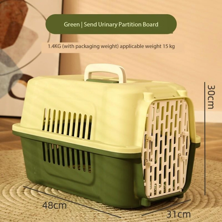 Portable Kennel for Indoor/Outdoor Use-Designs Plastic Kennels Door Travel Dog Crate- Large Kennel