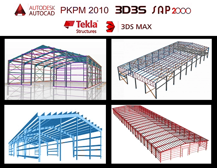 30X50 Metal Building Installed Garden Building Metal Frame Prefabricated Shop Buildings