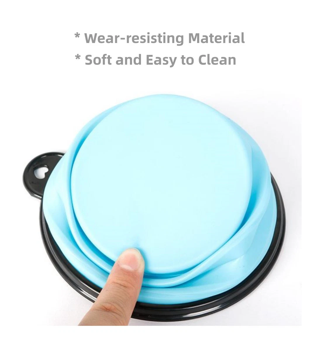 Silicone Pet Bowl Travel Collapsible Folding Dog Bowl