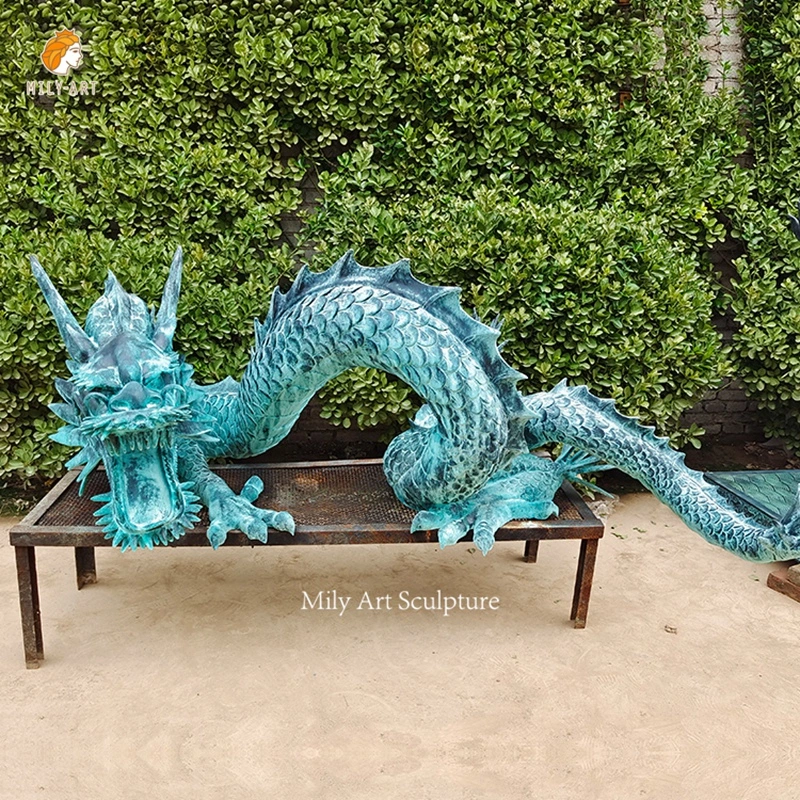 Outside Lifesize Metal Bronze Brass Chinese Dragon Garden Statues Sculpture Ornaments