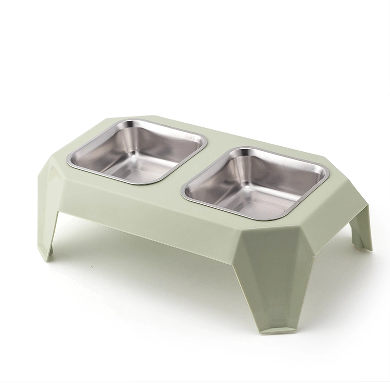 Tc3004 Raised Dog Double Bowls for Small Cat