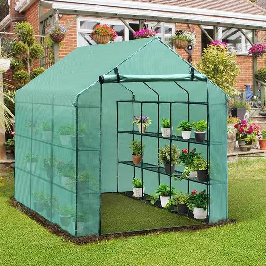 Waterproof Anti-Aging PVC Cover Garden Greenhouse with Irrigation for Rose, Flower, Tomato