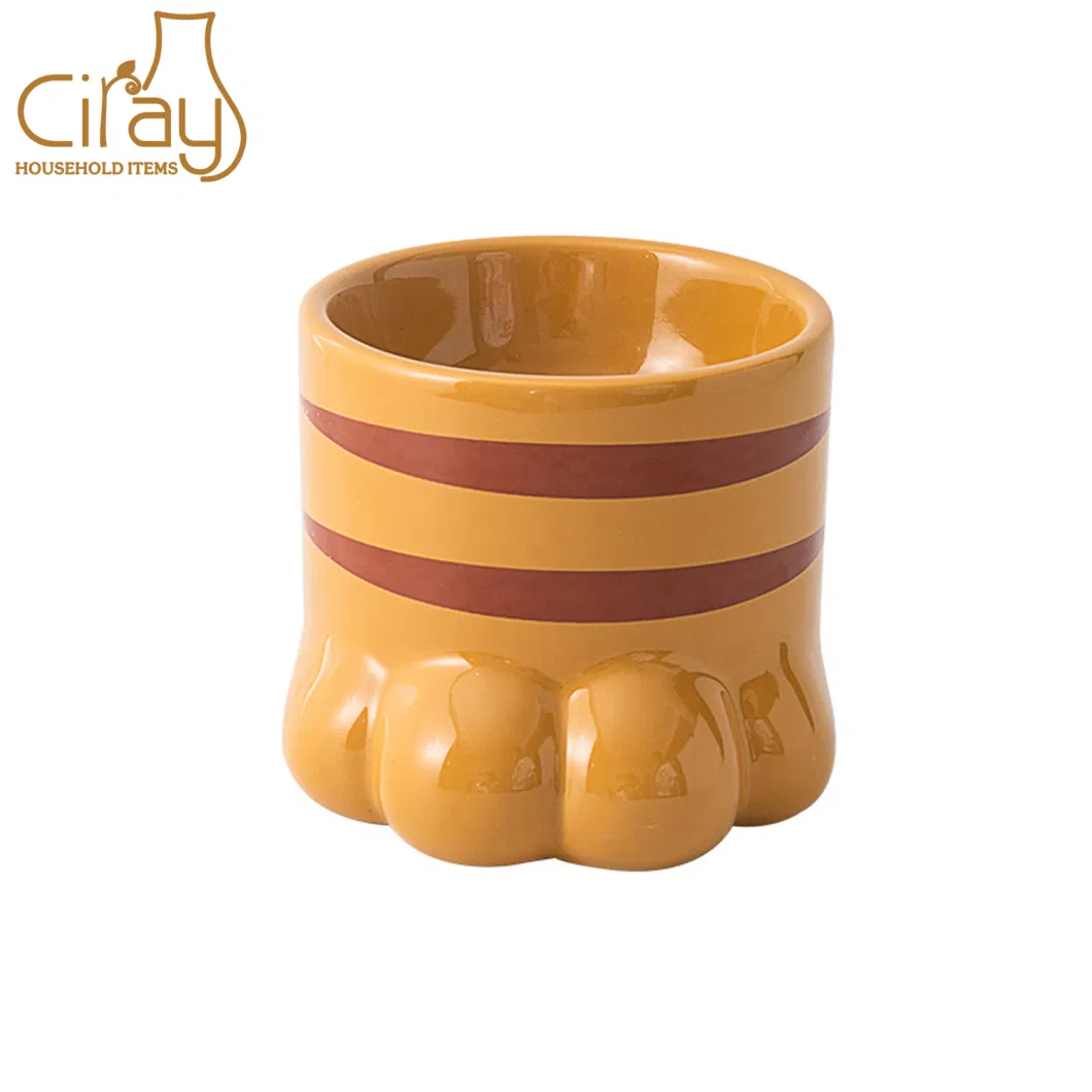 Creative Very Cute Raised Ceramic Pet Bowl Cat Feeder