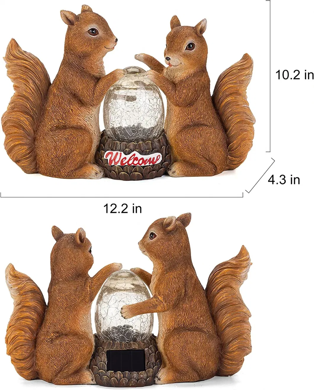 Outdoor Garden Squirrel Statues Yard Lawn Patio Ornaments