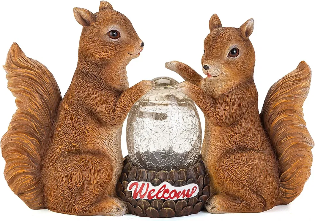 Outdoor Garden Squirrel Statues Yard Lawn Patio Ornaments