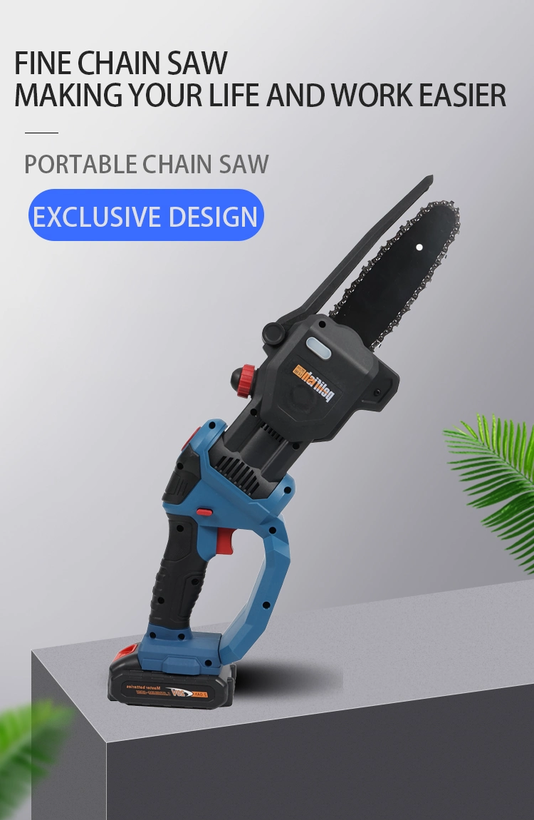 Battery-Powered Chainsaw 6-Inch Handheld Small Chain Saw