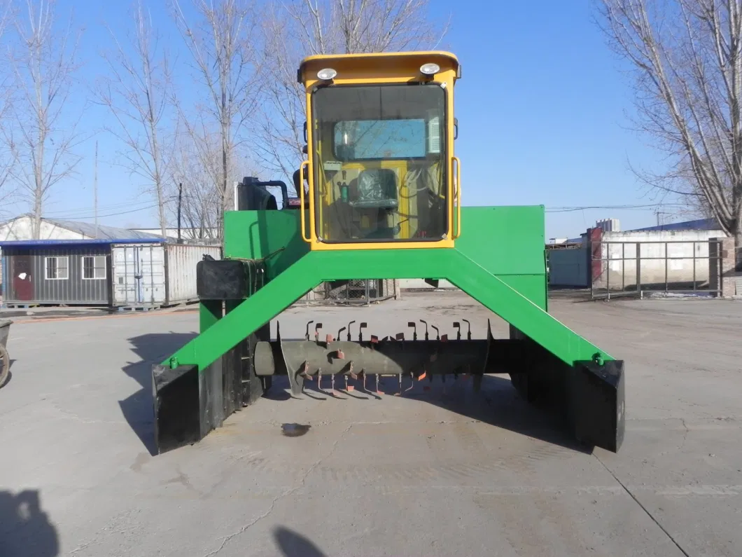 Industrial Food Waste Kitchen Windrow Compost Composting Making Composter Turner Machine