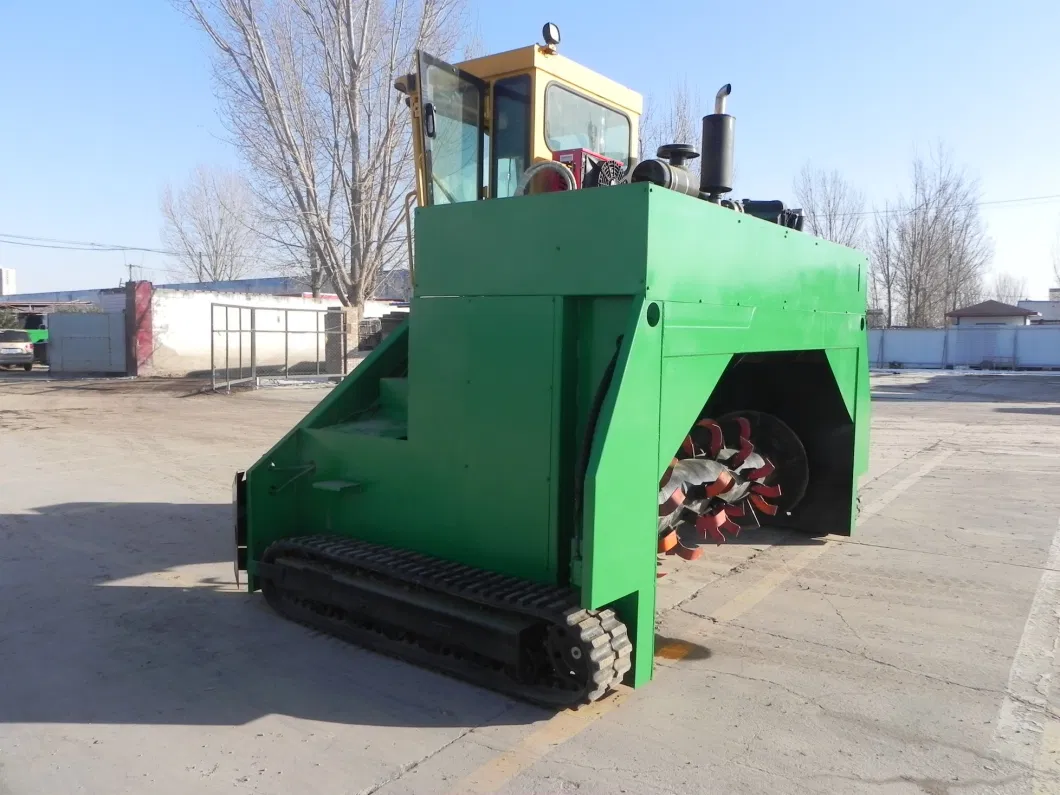 Industrial Food Waste Kitchen Windrow Compost Composting Making Composter Turner Machine