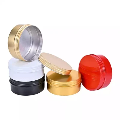 Aluminum Cosmetic Jar Tins Metal Jar Packaging Containers Environmentally Friendly Packaging