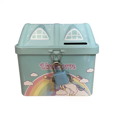 New Design Saving Money Tin Box Kids Coin Bank Tin Box