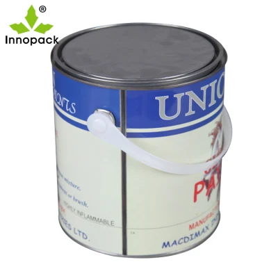 1 Gallon Paint Round Metal White Small Tin Can