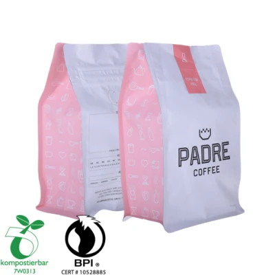 500g Biodegradable Box Bottom Coffee Pack with Pocket Zipper