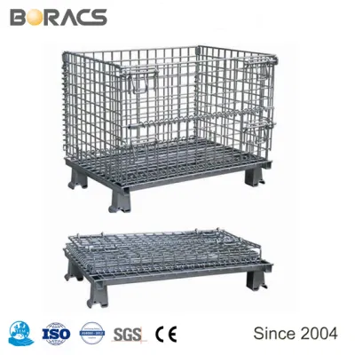 Heavy Duty OEM and ODM Q235 High Capacity Storage Warehouse Mesh Box Wire Cage/Metal Bin Storage Container
