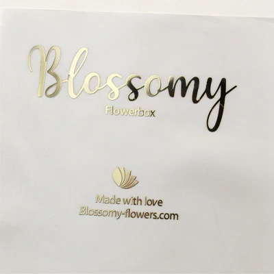 Custom Creative Metal Self Adhesive Label Sticker for Flower Box