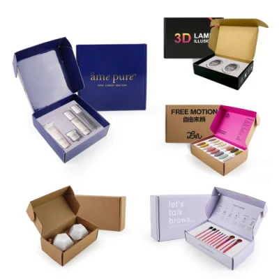 Custom Logo Printed Craft Packaging Corrugated Folding Shipping Mailing Mailer Paper Gift Boxes