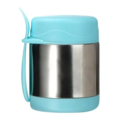 Lunch Box Thermal BPA Free 300ml Round Food Container Double Metal 304 with PP Lid Lekaproof Kids Soup Cup