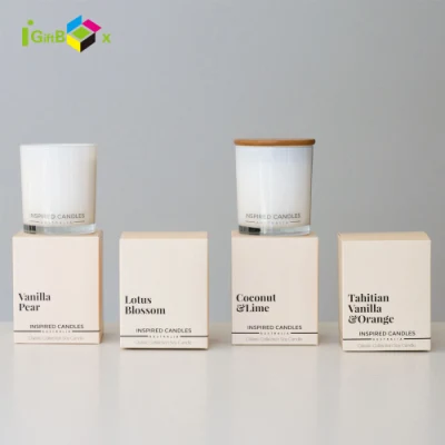 Customized Eco White Scented Tin Candles Personalized Candle Box Packaging