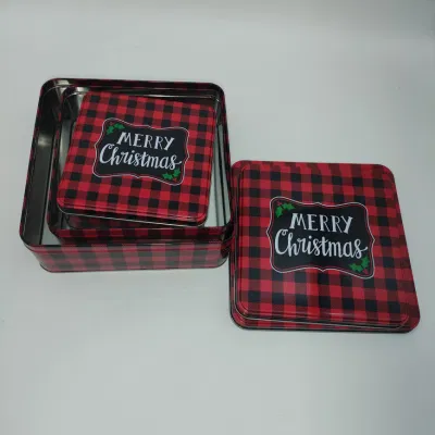 Wholesale Large Volume Capacity Packaging Container Square Metal Tinplate Tin Box