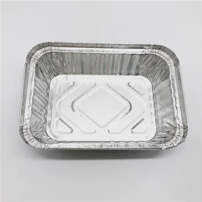 1 1/2lb Oblong Deep Pan Disposable Aluminum Foil Tins Portable Food Containers