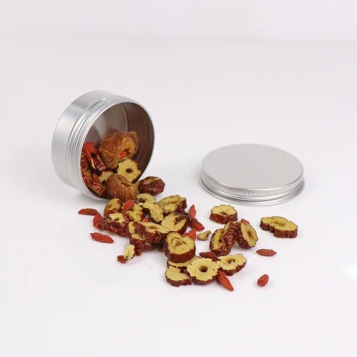 Window Lid 15g Food Green Tea Aluminum Jar Tin Container