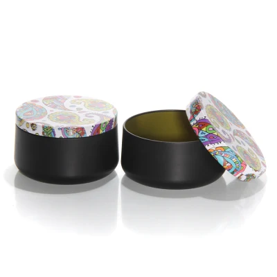 2oz 4oz 6oz 8oz Empty Round Rose Gold Matte White Black Metal Container/Jar/Can Candle Tins