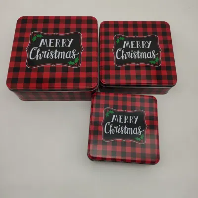 Wholesale Large Volume Capacity Packaging Container Square Metal Tinplate Tin Box