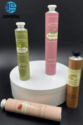 Small Capacity Cream Crema De Manos Metal Tube Pure Aluminum Container with Bottom Latex