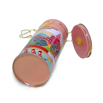 Factory Hot Round Tinplate Snack Sealed Cans Candy Metal Gift Tin Box