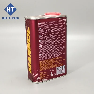 Customized Logo Tin Box, 1 Liter Small Tin Can, Tin Can Manufacturer Hot Sale 1 Quart Small Square Tin Can Container for Oil Packing