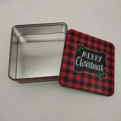 Wholesale Large Volume Capacity Packaging Container Square Metal Tinplate Tin Box