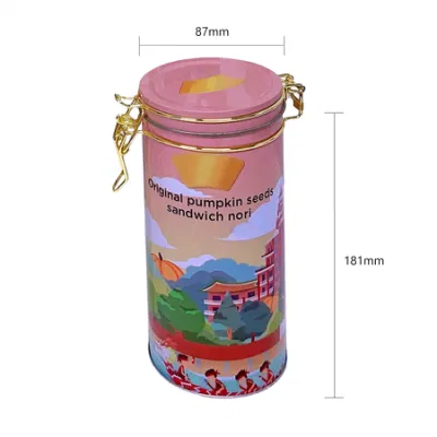 Factory Hot Round Tinplate Snack Sealed Cans Candy Metal Gift Tin Box