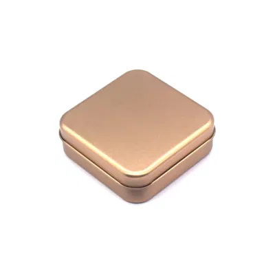 Silver Iron Box Peninsula Storage Trumpet Square Tin Box