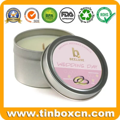 Empty Essential Mini Tin Candle Boxes for Birthday, Travel Tin Cans