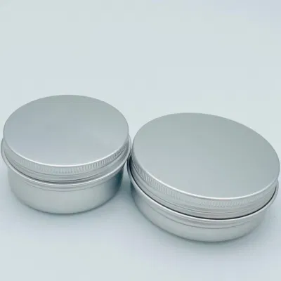Free Sample 30g/50g/60g/80g Hot Sales Silver Aluminum Tins Jar for Eye Facial Mask Cream Jar