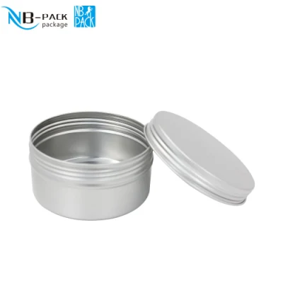 Customized 6oz 8oz 12oz Matte Round Purple White Metal Candle Aluminum Jar Seamless Black Tin Candles Soy Wax Containers