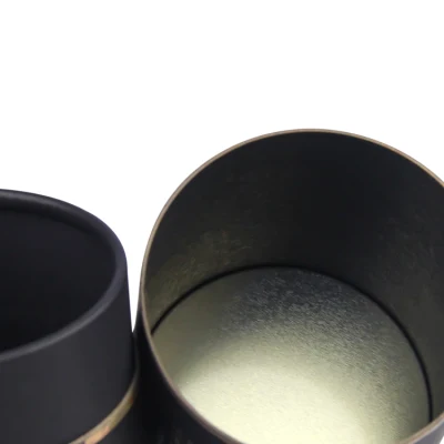 Firstsail Eco Friendly Round Cardboard Whisky Paper Tube Packaging Wine Bottle Package Box with Tin Plug
