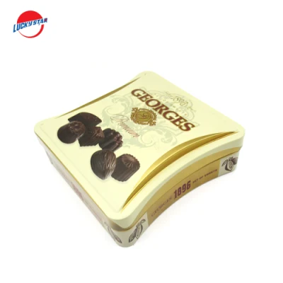 Eco-Friendly Packaging Material Custmozied Shape Metal Gift Box Tin Box