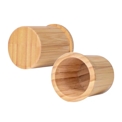 Bamboo Makeup Can 500ml 700ml Bamboo Wood Cosmetic Storage Bottle Mason Jar