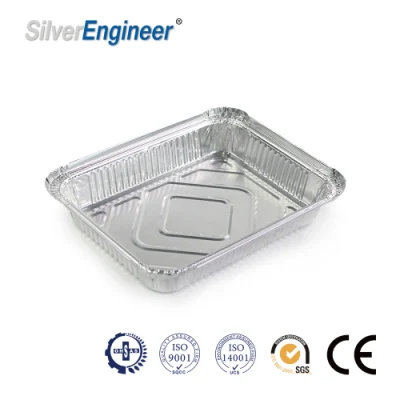 Eco-Friendly Tin Foil Tray Disposable Half-Size Baking Pans Aluminum Foil Container with Lids