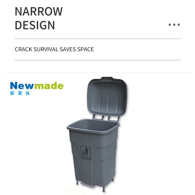 Extra Large Factory Price 70L Garbage Can with Pedal Plastic Dustbin Metal Stand for Hotel Public House Classification Bin Garbage Sorting Garbage Disposal
