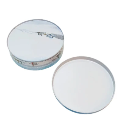 Factory Custom Tinplate Packaging Small Round Box Christmas Metal Tin Can for Candy Chocolate Biscuit