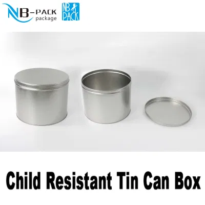 High Quality Sliding Candy Can Child Proof Tin Resistant Pre Roll Metal Can Packaging Tin Case Custom