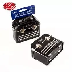Suitcase Name Card Stationery Metal Mini Tin Box with Handle and Lock