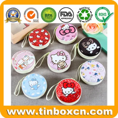 Mini Small Metal Tin Box with Zipper for Wedding Gifts