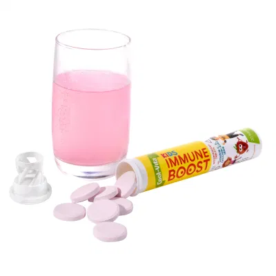 Children Health Multivitaimin Tablets Vc/Vd/Ca/Zn Certified Orange Effervescent Tablets for Kids